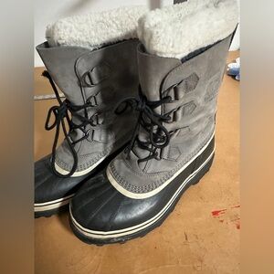 Sorel Gray and Black Winter Boots